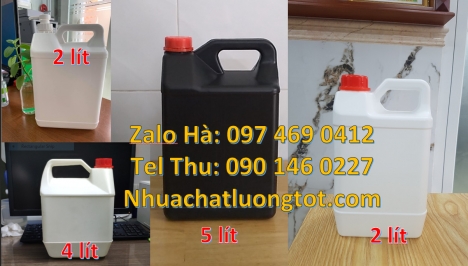 can 5l vuông Can dẹp 0.5L đựng axit, can nhựa 1L 4L đựng thực phẩm, can dẹp 0.5L đựng hóa chất, can