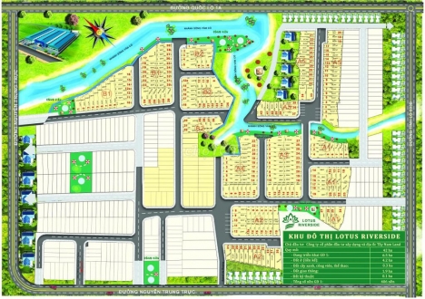 Bán đất shr giá F0 từ CĐT phân khu Lotus Riverside đường Nguyễn Trung Trực xã Long Cang