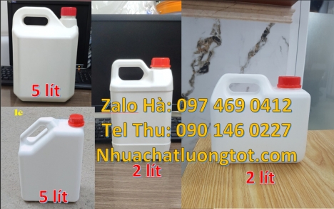 can 5l vuông Can dẹp 0.5L đựng axit, can nhựa 1L 4L đựng thực phẩm, can dẹp 0.5L đựng hóa chất, can