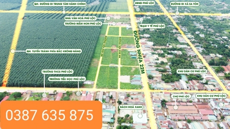 Đất đẹp ngay trung tâm Phú Lộc Krong Năng