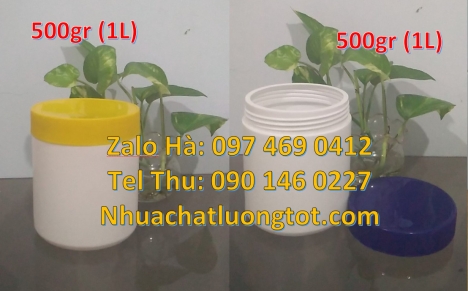 hũ nhựa nắp nhỏ garenty. Hủ nhựa 500gr garenty, Hũ nhựa 200gr Giá bán hũ 1kg hdpe, Hũ 0.5kg vuông,