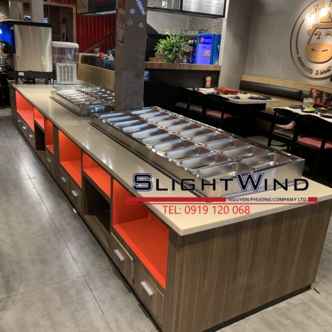 Quầy line lạnh buffet rau củ slightwind 14,18,và 20 khây