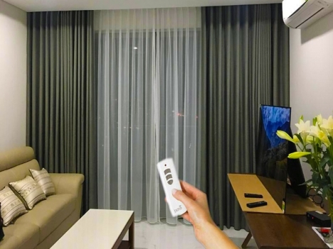 Rèm 2 lớp phòng khách chống nắng
