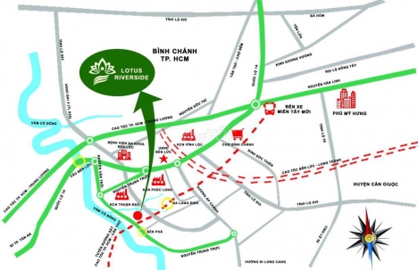 Bán đất shr giá F0 từ CĐT phân khu Lotus Riverside đường Nguyễn Trung Trực xã Long Cang