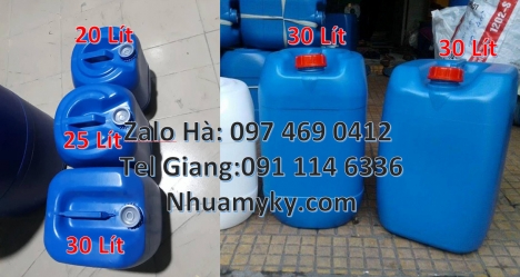 can nhựa giá rẻ hcm, can 20l dày trắng, can 25l xanh Cung cấp sỉ can 25l, Can nhựa 30 lít đựng phân