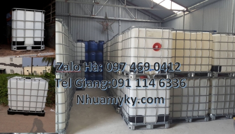 Bồn nhựa IBC 1000 lít, thùng nhựa ibc cũ, tank 1000 lít mới, bồn nhựa ibc 1000 lít, thùng nhựa vuông