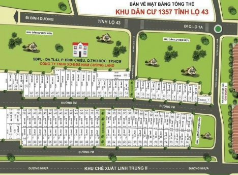 Bán lô số 5 Dự án 1335 Tỉnh lộ 43, Bình Chiểu, Thủ Đức, gần Chợ Đồng An đầy đủ mọi tiện ích.