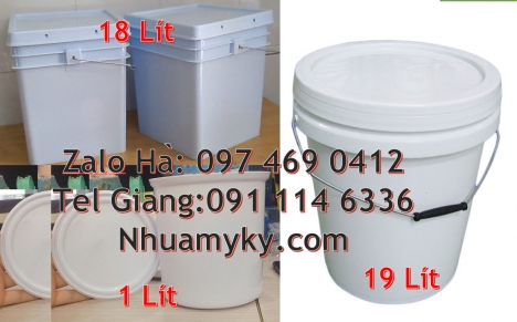 Xô nhựa 22l đựng sơn, vỏ thùng sơn 1l, Thùng nhựa, Thùng nhựa 19l giá rẻ. Vỏ thùng sơn 3,8 lít, Vỏ