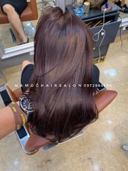 Top Saon Nhuộm Màu  Nâu Tím Đẹp Giá Rẻ Hoài Đức - Nam Đỗ Hair Salon