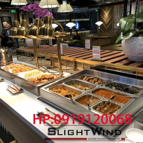 Quầy line buffet giữ lạnh thịt cá 14,18,20 khây