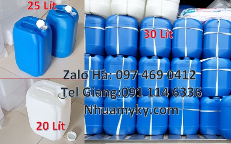 can nhựa giá rẻ hcm, can 20l dày trắng, can 25l xanh Cung cấp sỉ can 25l, Can nhựa 30 lít đựng phân