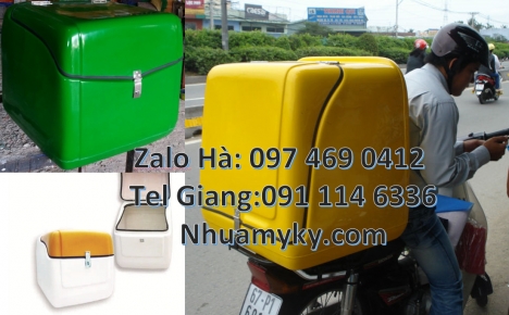 Thùng chở hàng giá rẻ, Thùng ship hàng Giá thùng nhựa giao hàng Thùng giữ nhiệt xe máy thùng chở