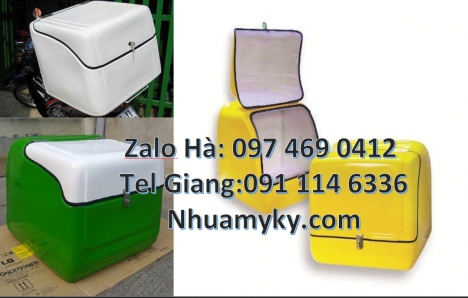 Thùng chở hàng giá rẻ, Thùng ship hàng Giá thùng nhựa giao hàng Thùng giữ nhiệt xe máy thùng chở