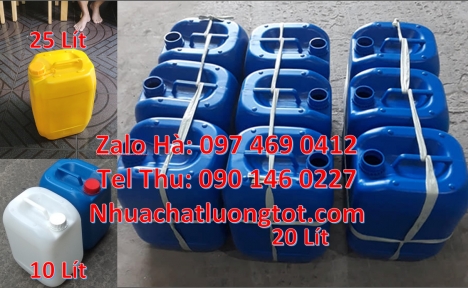 Can dẹp 30l đựng sữa tươi, Can nhựa 20l hdpe, Can nhựa 25 lít đựng nông dược. Can 10 đựng axit. Can