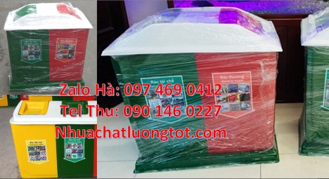 Thùng rác 2 ngăn 40L uy tín, thùng đựng rác nắp lật giá rẻ, Thùng rác nhựa nắp lật bộ 3, thùng rác n