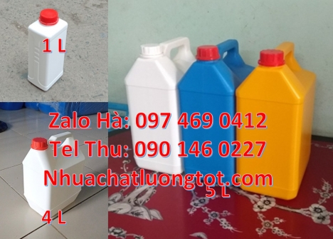 Can nhựa 10 lít đựng dung môi, Can 1 l hdpe đựng hóa chất. Can 5l đựng axit, can 4l vòi nhấn đựng ph
