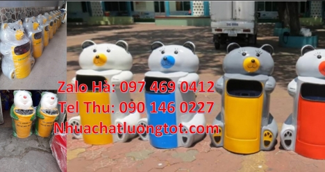 sọt rác cá chép, Sọt rác hình con vật, thùng rác cánh cụt, thùng rác con voi, thùng rác