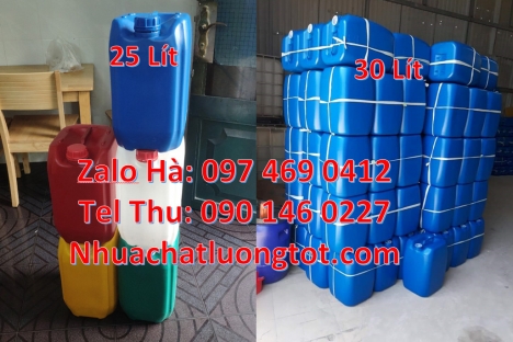Can dẹp 30l đựng sữa tươi, Can nhựa 20l hdpe, Can nhựa 25 lít đựng nông dược. Can 10 đựng axit. Can
