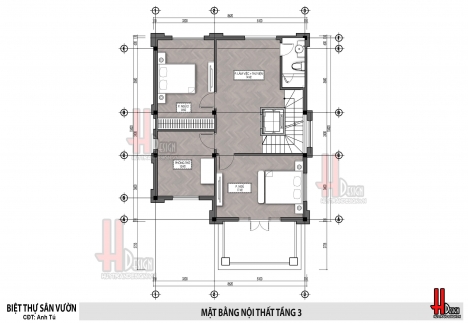 Mẫu thiết kế nhà biệt thự 3 tầng đẹp mái thái phong cách Tân cổ điển