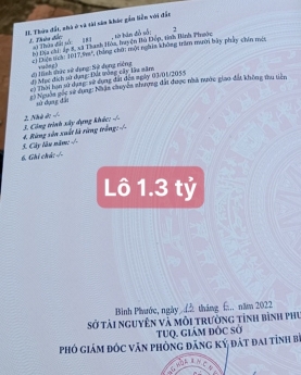 Chính chủ bán 2 lô đất Xã Thanh Hòa Bù Đốp Bình Phước
