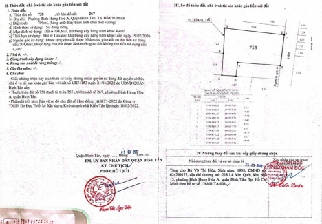 Bán 709m2 đất Lê Văn Quới, Bình Hưng Hòa A, Bình Tân – chỉ 74tr/m2