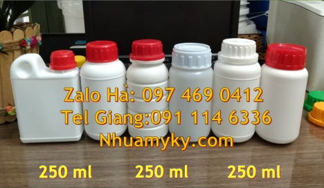 chai nhựa đựng thuốc thủy sản,  chai nhựa 250 ml, chai giá rẻ 250 ml, Chai 30 ml vặn, chai 30 ml nắp