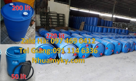 Thùng phuy 220 lít nắp kín đựng hóa chất, Thùng phuy 220 lít nắp mở đựng bột ngô. Thùng Phuy 120 lít