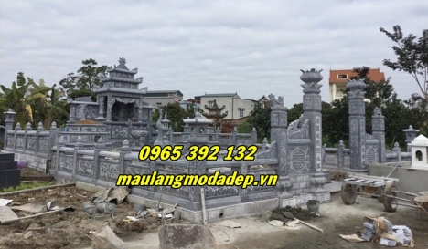 35 khu lăng mộ đá đẹp lắp đặt tại Hưng Yên