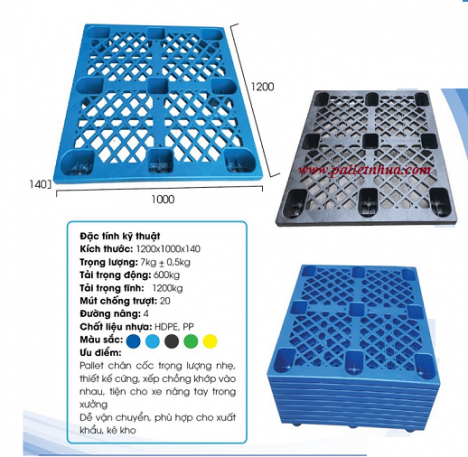 Ưu điểm của Pallet nhựa 9 chân