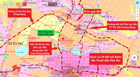 Đất nền khu dân cư đông đúc mặt tiền 6m, 100% đất ở, Trung tâm Huyện Krông Năng- Đắk Lắk