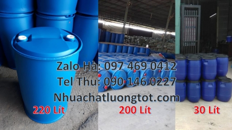 Giá bán thùng phi nhựa 200l, Thùng Phuy Nhựa 220 lít, Thùng phi đai sắt, thùng phi đai nhựa, Thùng P