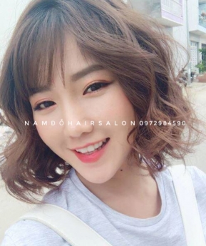 Uốn Sóng Nước Tóc Ngang Vai,Top Salon Làm Đẹp Giá Rẻ Hoài Đức - Nam Đỗ Hair Salon