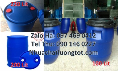 Giá bán thùng phi nhựa 200l, Thùng Phuy Nhựa 220 lít, Thùng phi đai sắt, thùng phi đai nhựa, Thùng P