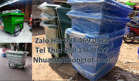 bán sỉ xe rác 660l Xe chở rác 1000l giá rẻ, Xe rác nhựa composite, Xe gom rác 660l, xe gom rác thải