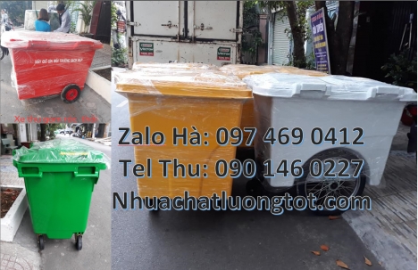 bán sỉ xe rác 660l Xe chở rác 1000l giá rẻ, Xe rác nhựa composite, Xe gom rác 660l, xe gom rác thải