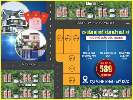 ☑️Chính chủ cần bán ô đất giá rẻ làn 2 ngay mặt phố Kim Châm tại Mỹ Đức An Lão Hải Phòng.