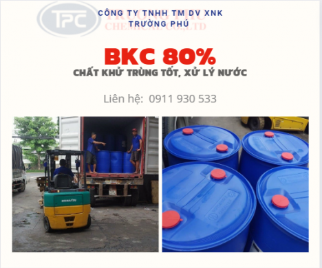BKC 80%, Benzalkonium Chloride chất diệt khuẩn