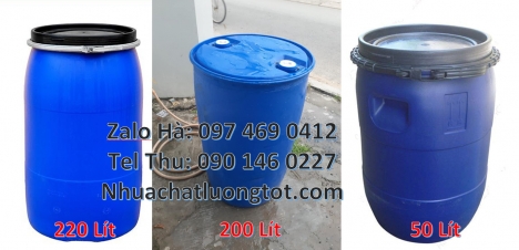Giá bán thùng phi nhựa 200l, Thùng Phuy Nhựa 220 lít, Thùng phi đai sắt, thùng phi đai nhựa, Thùng P