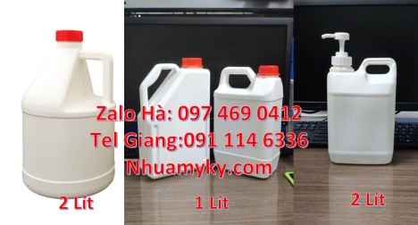 Can 2l đựng nước xả vải can 0.5l đựng phân bón Can 0.5l vuông đựng thuốc trừ muỗi, Can 1l vuông, C