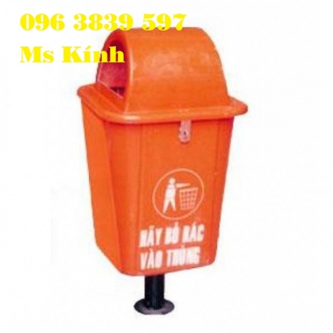 Thùng rác composite 55 lít chân sắt bền rẻ - 096 3839 597 Ms Kính