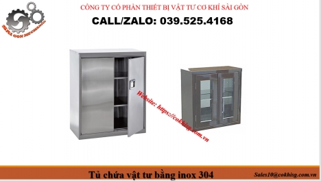 TỦ CHỨA VẬT TƯ BẰNG INOX 304