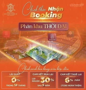 Vinhomes Ocean Park 3: Căn đẹp giá rẻ, lợi nhuận gấp đôi. Cam kết mua lại 130%, thuê lại 6%/năm