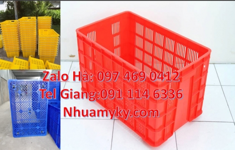 sóng nhựa bít Rổ nhựa đựng trái cây sóng nhựa hở có nắp đậy sóng nhựa có bánh xe, sọt nhựa có nắp