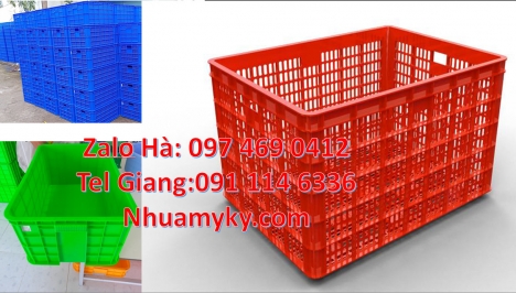 sóng nhựa bít Rổ nhựa đựng trái cây sóng nhựa hở có nắp đậy sóng nhựa có bánh xe, sọt nhựa có nắp