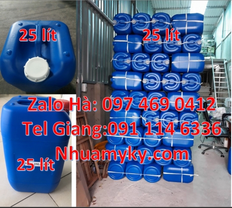 can 20l vuông xanh, can 25l xanh Bán Can 20 lít đựng hóa chất can 20l giá rẻ can 25l trắng, can nh