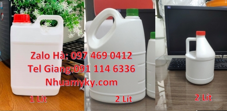 Can 2l đựng nước xả vải can 0.5l đựng phân bón Can 0.5l vuông đựng thuốc trừ muỗi, Can 1l vuông, C