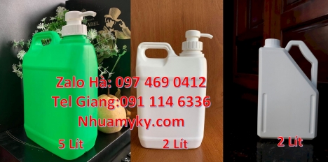 Can 2l đựng nước xả vải can 0.5l đựng phân bón Can 0.5l vuông đựng thuốc trừ muỗi, Can 1l vuông, C