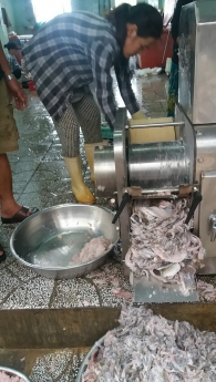 Máy tách xương cá biển Cr300, máy ép cá thác lác, máy lọc xương cá làm chả cá, máy ép  cá làm chả