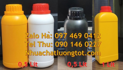 Chai 50ml đựng thuốc sâu, chai nhựa đựng hóa chất 250 ml 500ml. Chai nhựa 50ml 500ml đựng nông dược.