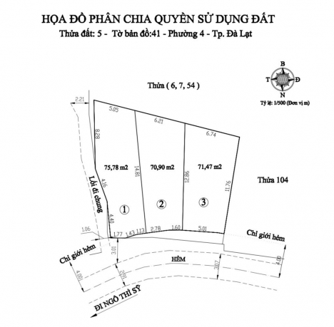 mở bán 3 lô đất liên kế phường 4 - view xin sò